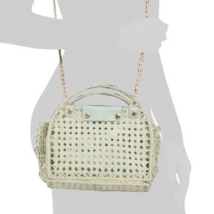 House of Harlow 1960 Framed Raffia Satchel